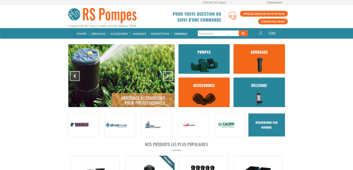 RS Pompes — site avant refonte