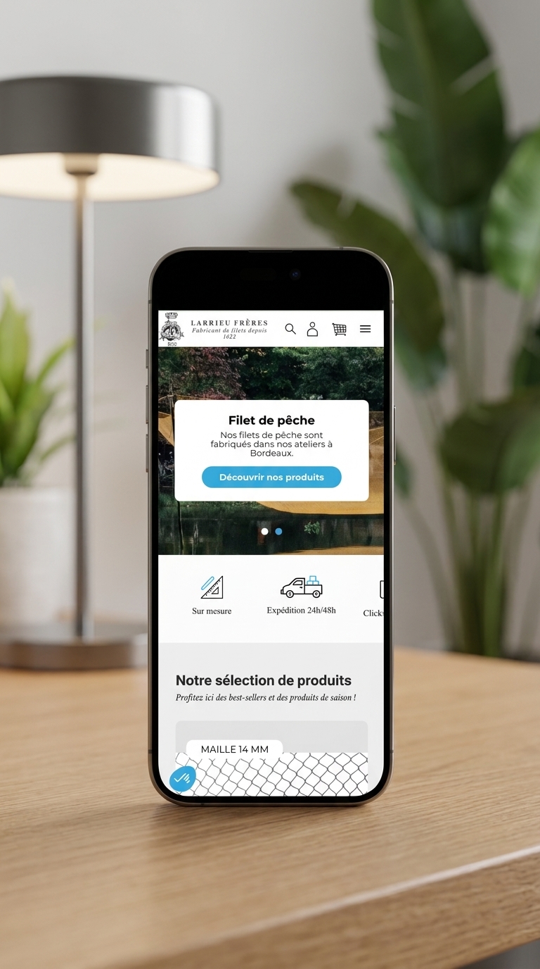 Aperçu du site : Fabricant de filets sur-mesure